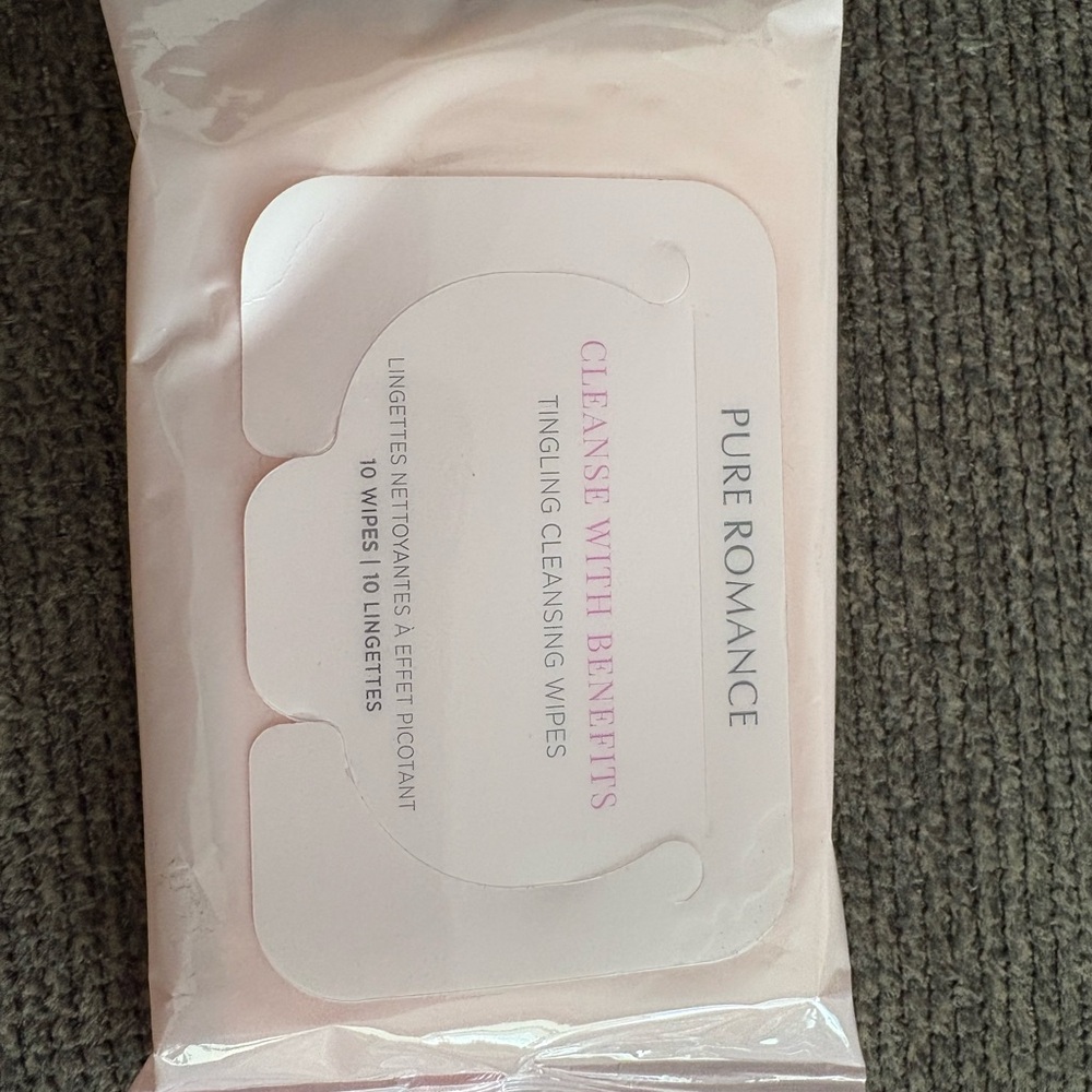 Pure Romance cleanse with Benefits. Tingling cleansing Wipes .